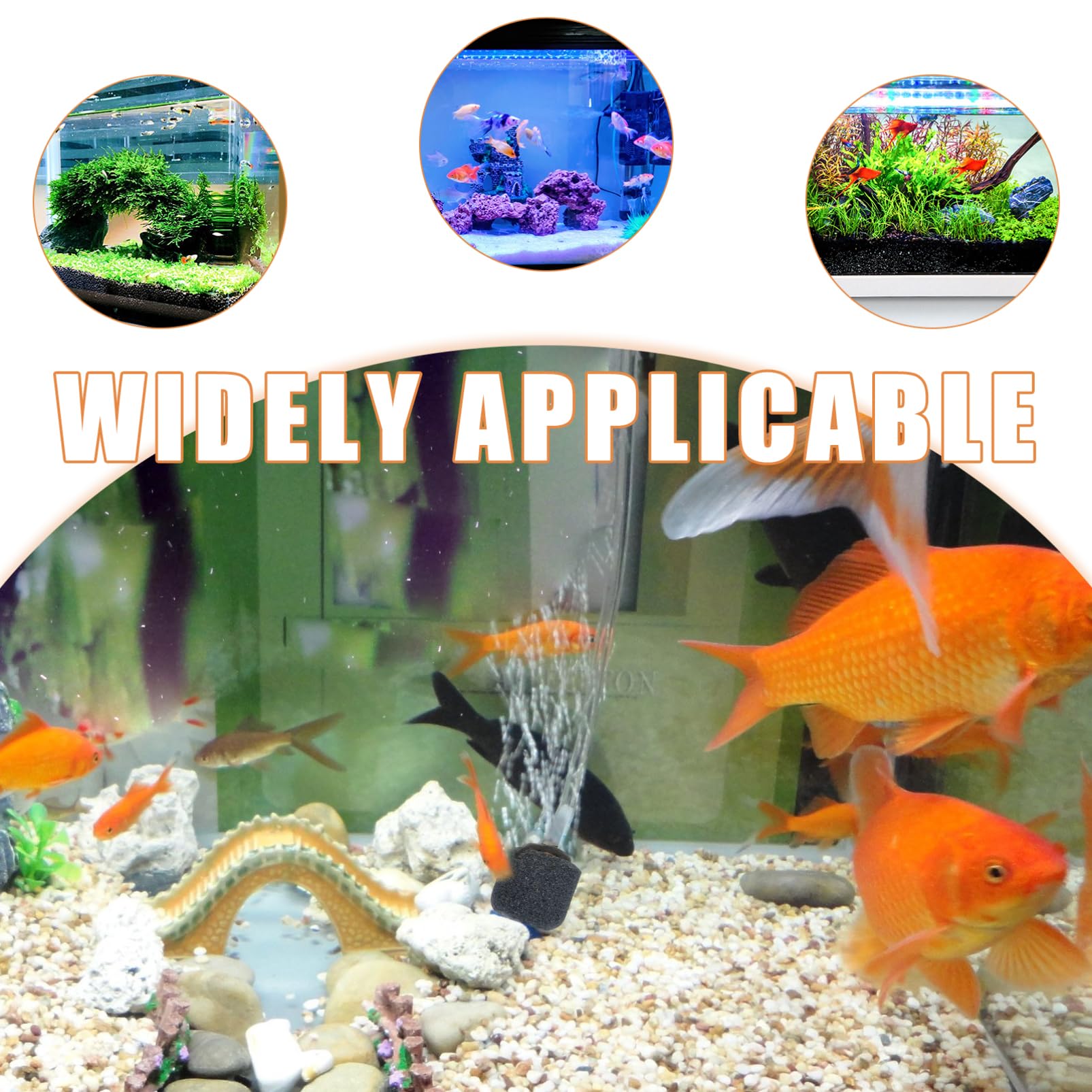 Toddmomy Super Stiller Pumpe Fisch Tank Luft Mini Aquarium-Bubbler Versorgung Mit Aquarien Sauerstoffsprudler Zubehör Für Aquarien Weiß Plastik