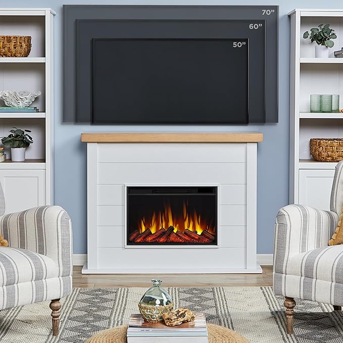 Real Flame Chimenea Eléctrica Marshall 49" Blanca miniatura 5