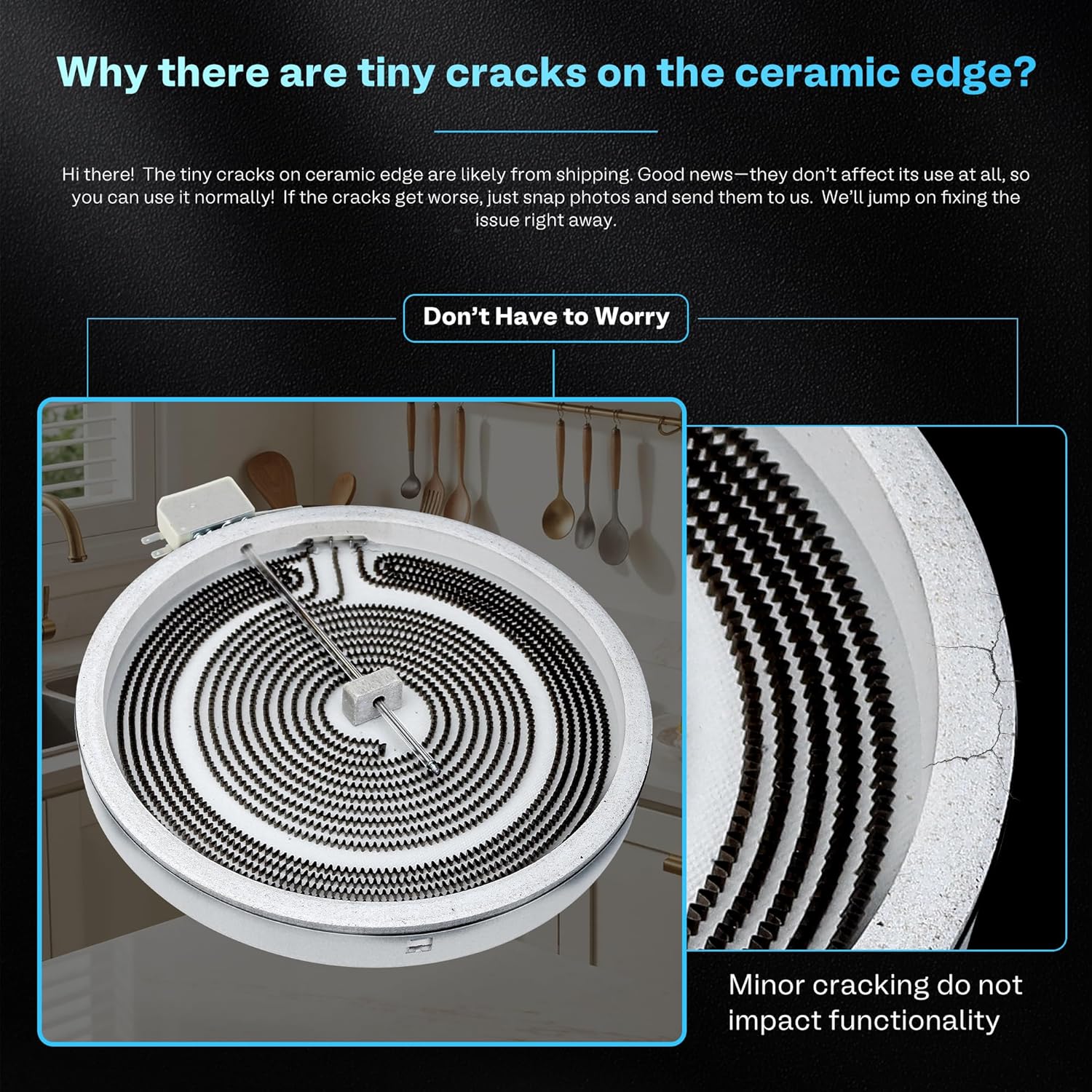 Upgraded WB30X24111 Range Radiant Surface Element fit for GE 9 in Glass Cooktop Stove Radiant Surface Element AP5989975 4465256 JB750DJ1WW JB755DJ1WW JS760SL1SS JD630DF7WW WB30T10133 LUXRILIX