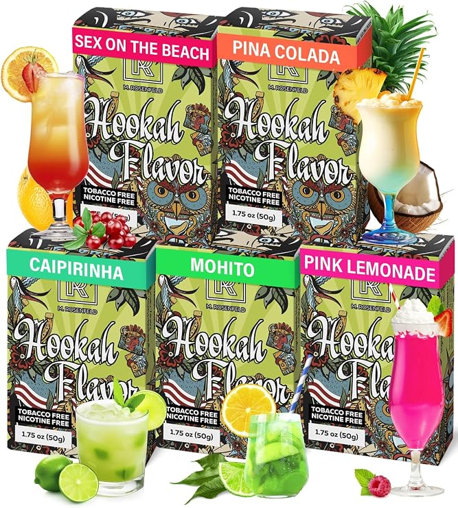 Amazon.com: Cocktail Hookah Flavors Set - 5 x 1.76 oz No…