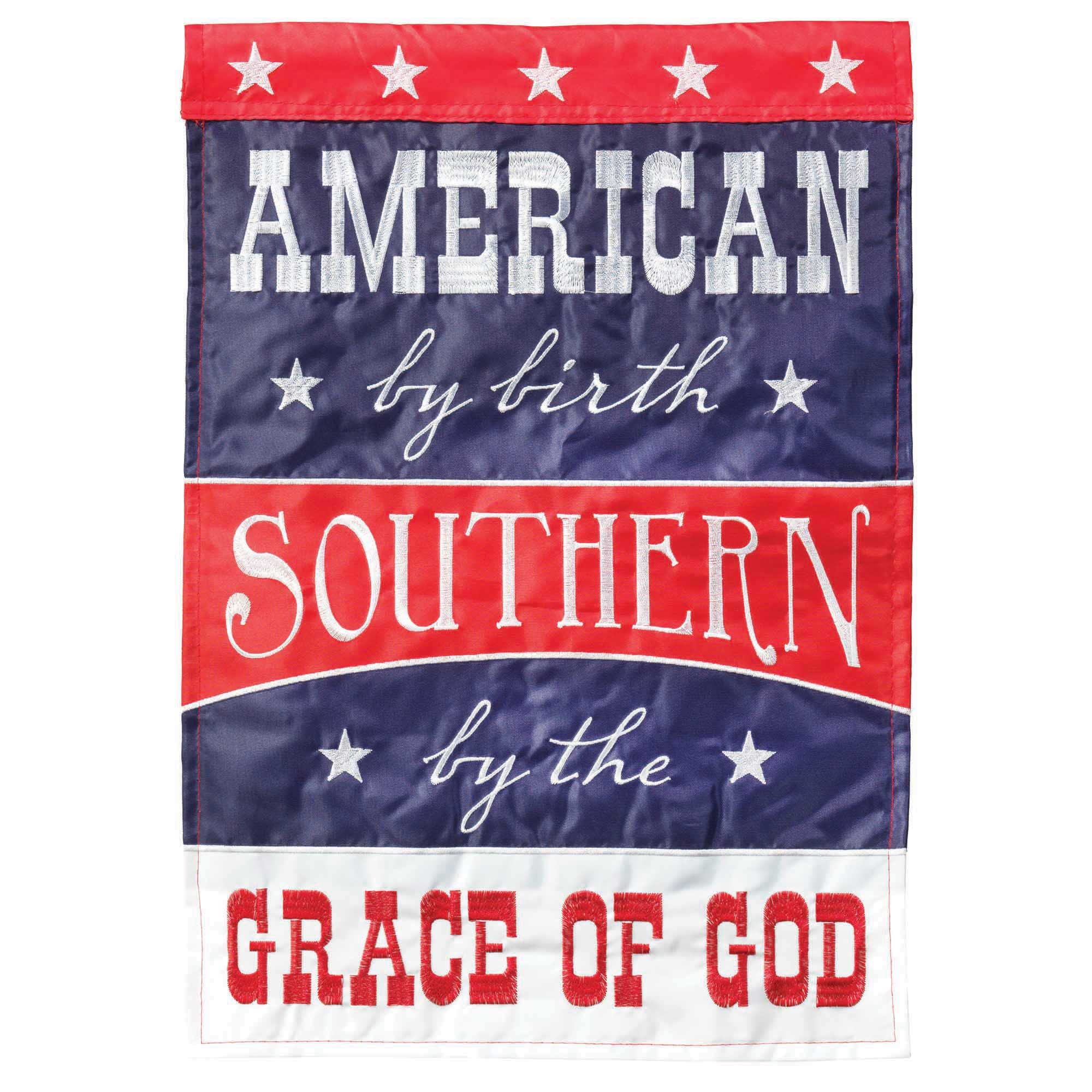 Dicksons Magnolia Garden American by Birth Southern by God 13 x 18 Inch Polyester Garden Flag