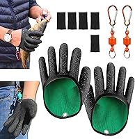 Aidmi 2-Pack Fishing Gloves with Magnetic Hook Release - Waterproof Anti-Slip Puncture-Resistant for Fish Handling & Cleaning