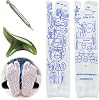 Foot Reflex Zone Socks Set Pressure Point Acupressure Socks in German Foot Massage Foot Reflexology Socks One Pair of Acupressure Socks Reflexology Socks with Massage Tool (Women's Socks)