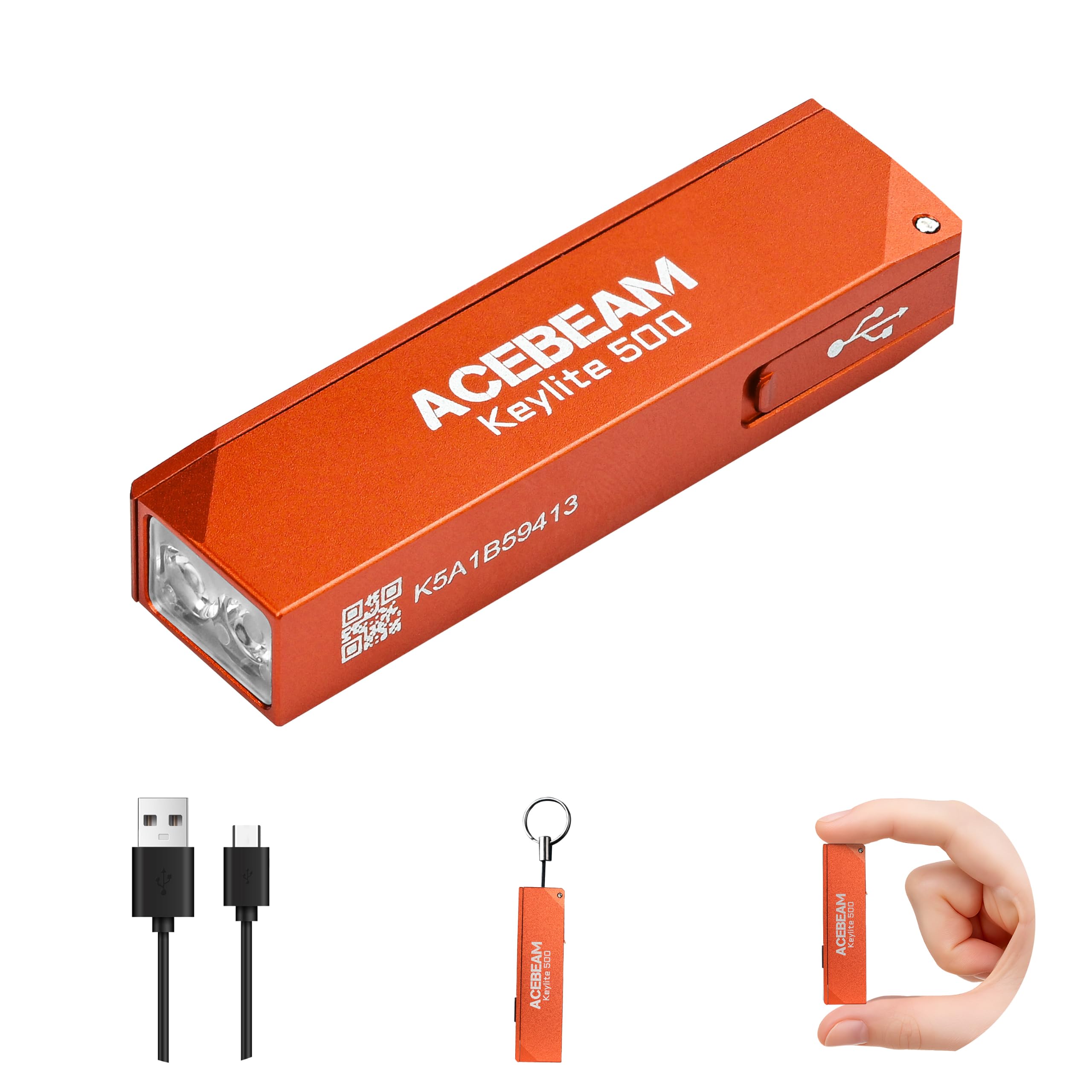 ACEBEAM Keylite 500 High Lumens Keychain Flashlight, Flat Pocket EDC Light | Ultra-Compact Flashlight with Dual LEDs, 6 Modes, Small MINI Flash Light for Emergency, Home, Outdoor-image-46