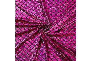 FINGERINSPIRE Mermaid Scales Hologram Spandex 39.4x59in Glitter Fabric