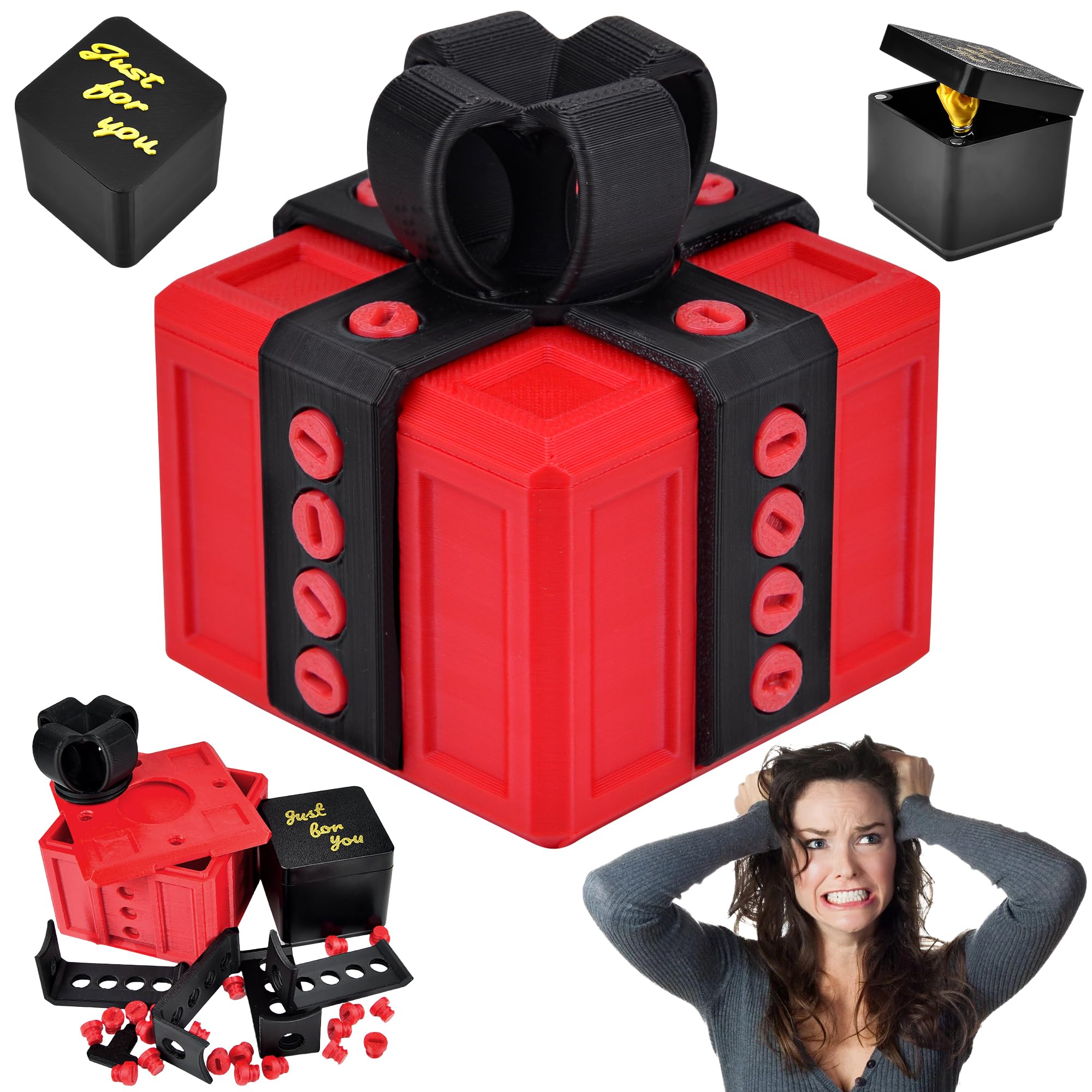Scatola Scherzo Pop-up Con Scritta Just For You - Regalo Divertente Per Compleanno E Halloween