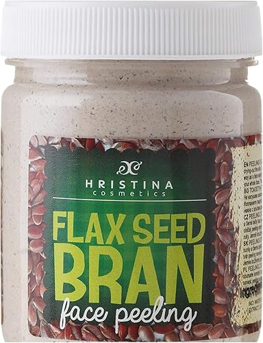 Peeling facial 'Salvado de semilla de lino', peso neto 6.8 onzas, 6.8 fl oz - 100% natural
