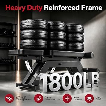 JOROTO Adjustable Weight Bench, Ab Sit Up Bench, 1800LBS Workout Bench