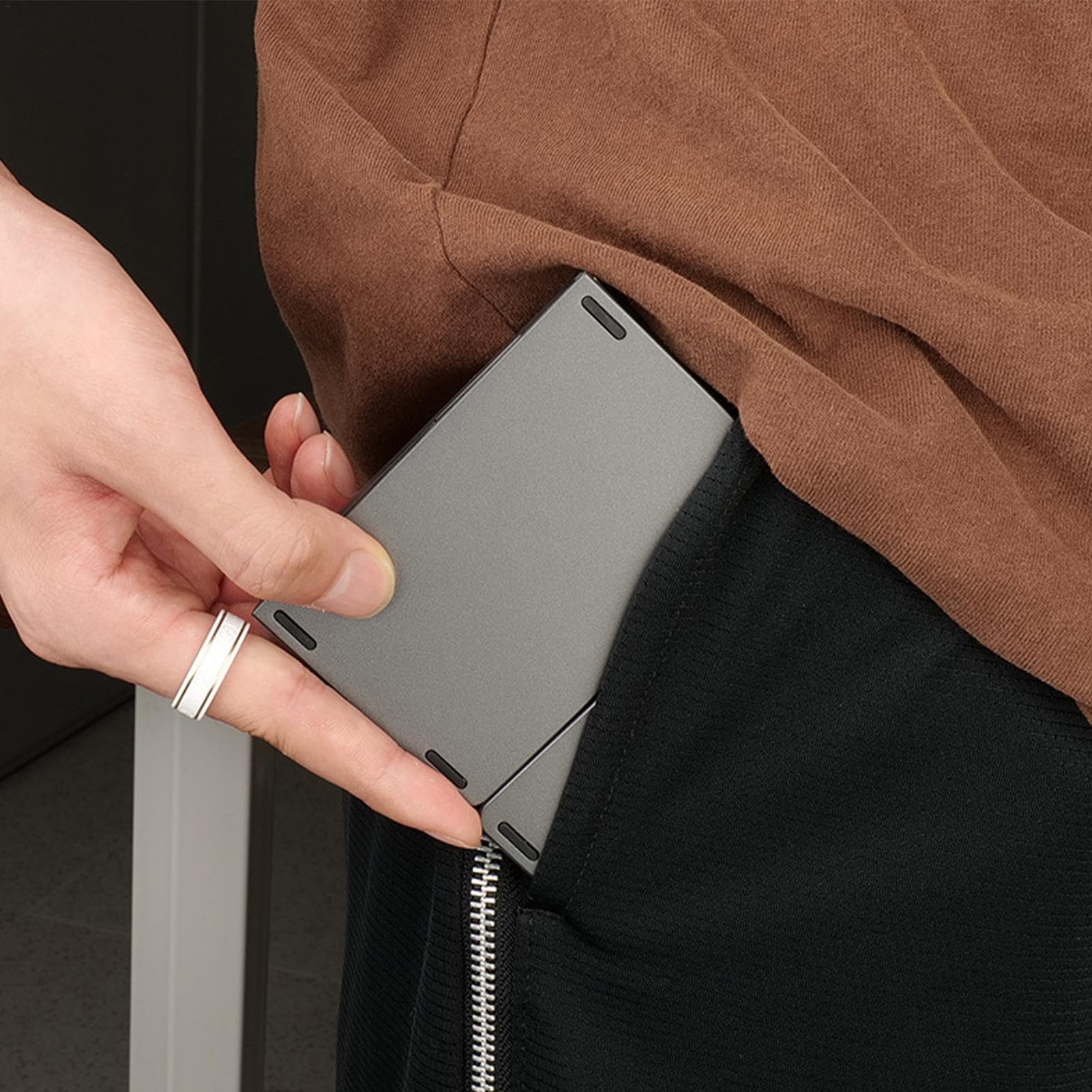 Tastiera wireless Tri-Fold, tastiera pieghevole - Tastiera portatile | wireless Tri-folding | Tastiera wireless multisistema e multilingue per laptop e smartphone