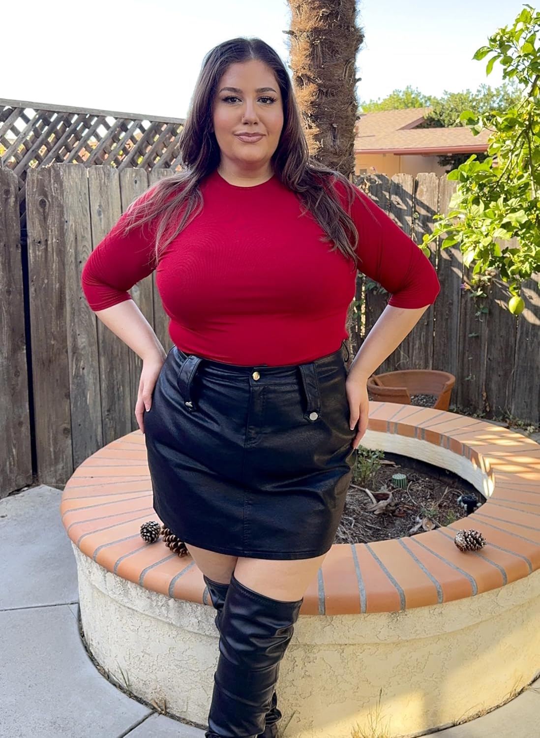 COOTRY Womens Plus Size Tops 3/4 Sleeve Shirts Crew Neck Casual Slim Fit Basic Blouses Tee 2026 Fall Outfits - Image 5