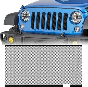 moveland Grill Insert for Jeep - Aluminum Alloy Mesh Grill Insert Screen Compatible with 2007-2018 Jeep Wrangler JK JKU