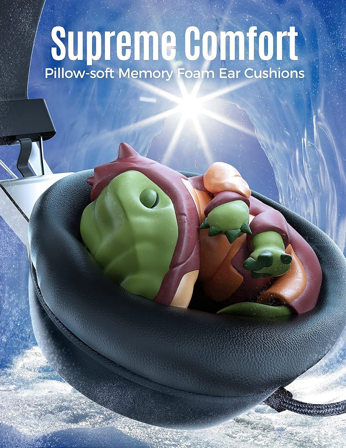 On-Ear Headphones with Microphone, Gaming headset for PC PAD PS4 PS5 Xbox one Switch Lightweight Folding Stereo Bass (gold): Video Games