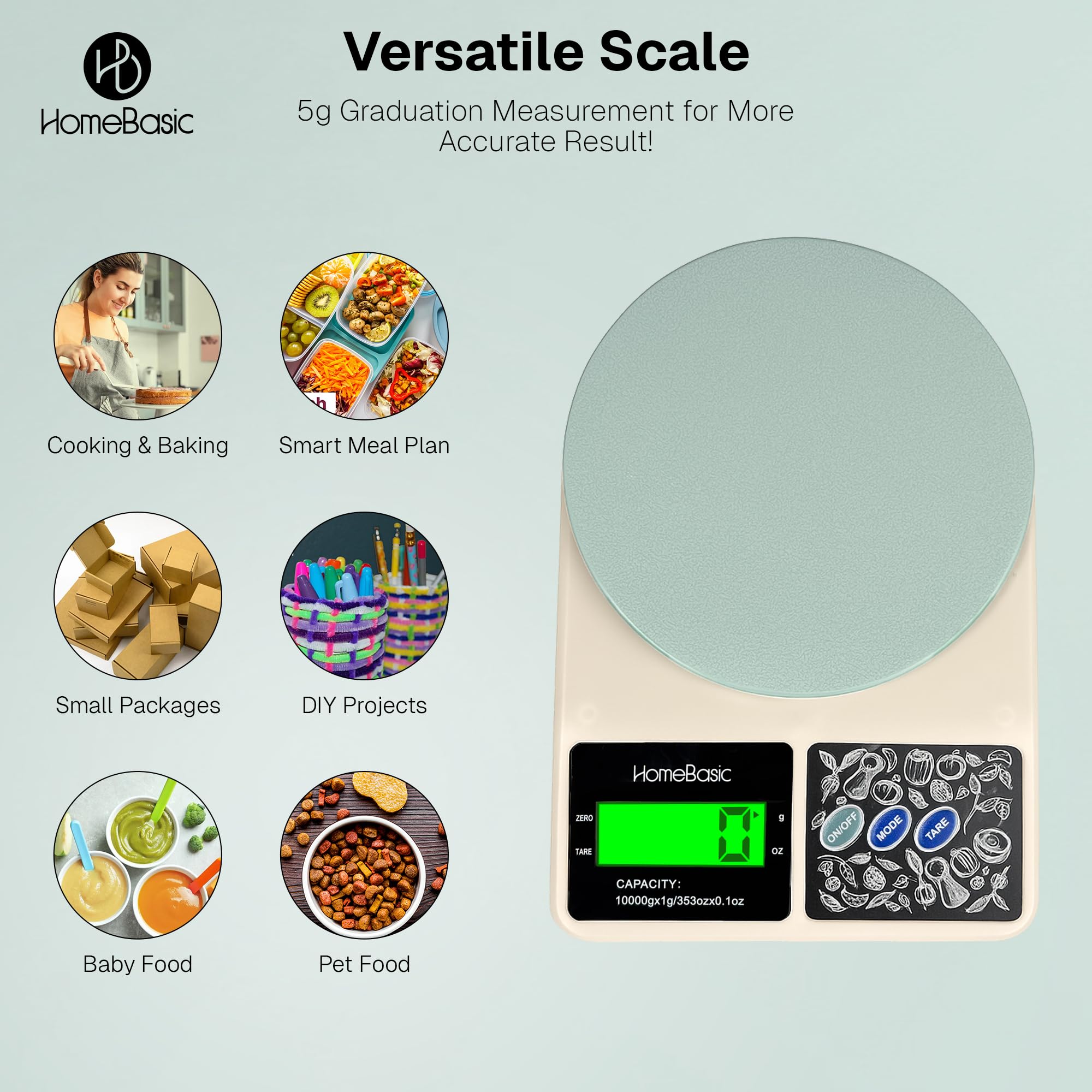 Digital Kitchen Scale - 10kg Precision Weighing -6