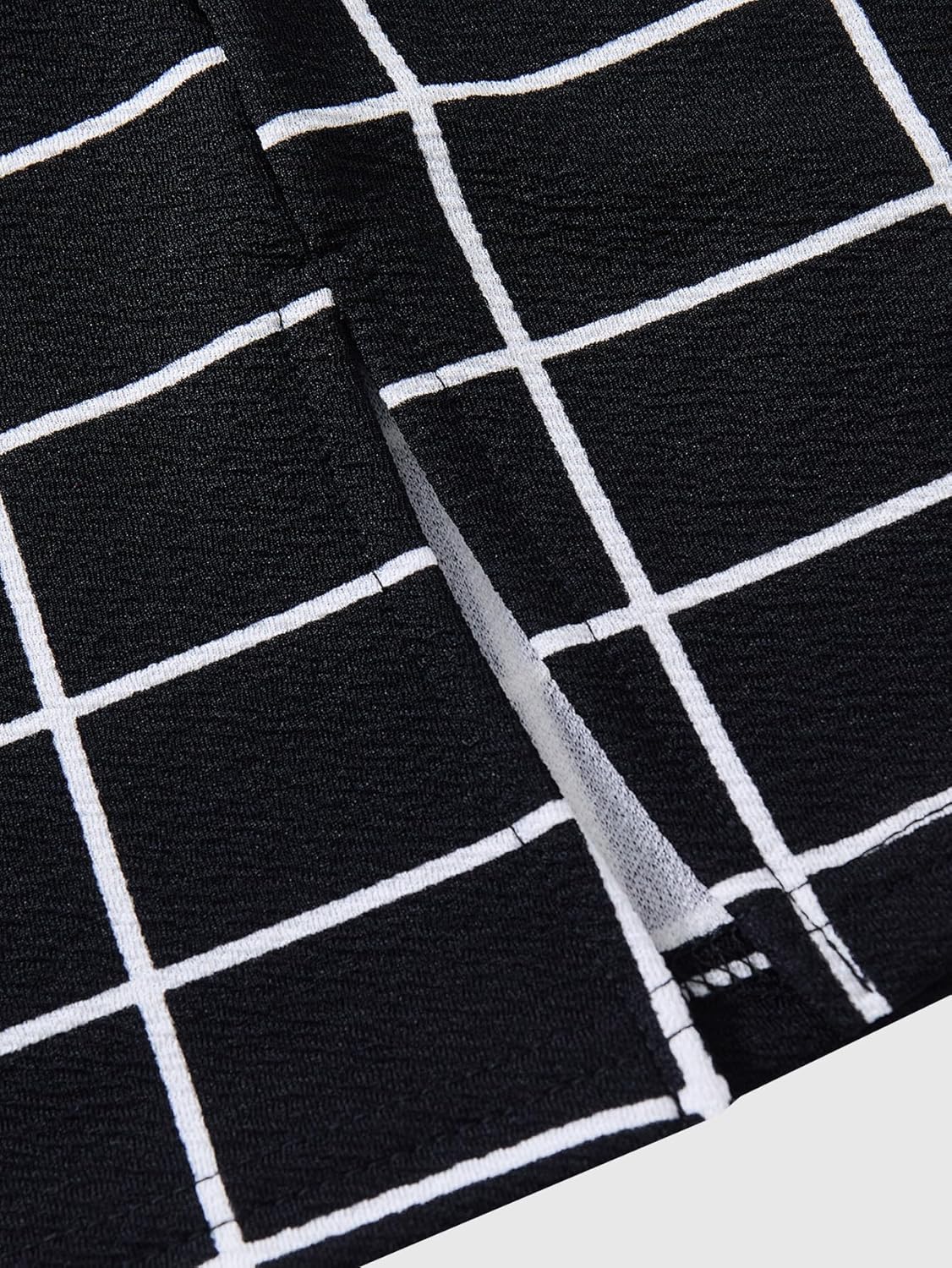 Women's Plaid Bodycon Mini Pencil Skirt Dressy Casual High Waisted Split Work Office Skirts - Image 4