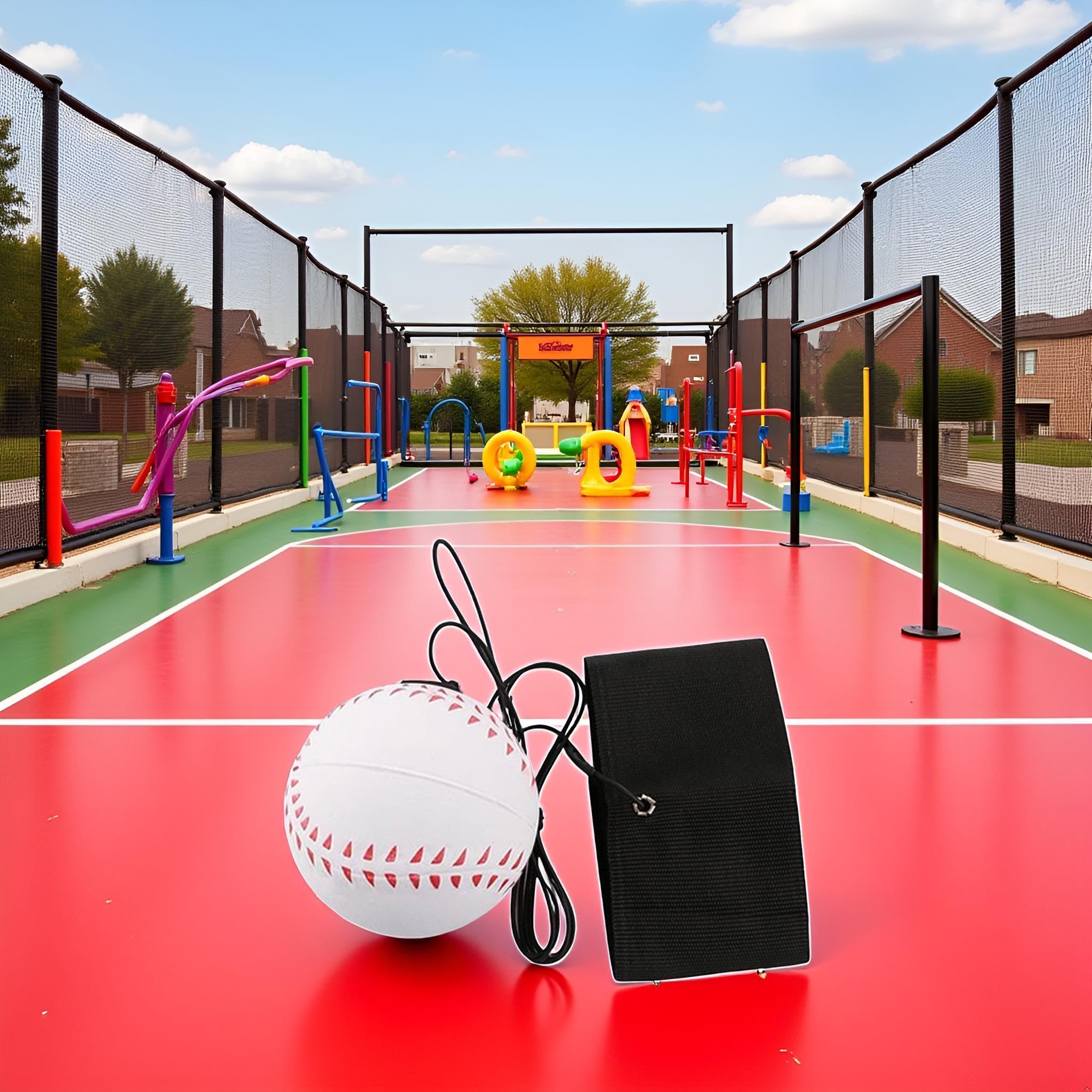 White Rubber Rebound Bouncy Wristband Balls,2.36 Inch Sports Wrist Balls on a String,Wrist Motion Return Ball on Elastic String for Wrist Exercise or Play,Ball Pits and Accessories(Tennis, Baseball)