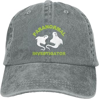 Paranormal Investigator Funny Hat Washed Cowboy Cotton Baseball Cap