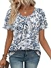 Blusas para mujer WIHOLL con pliegues, manga corta, casuales de negocios 7