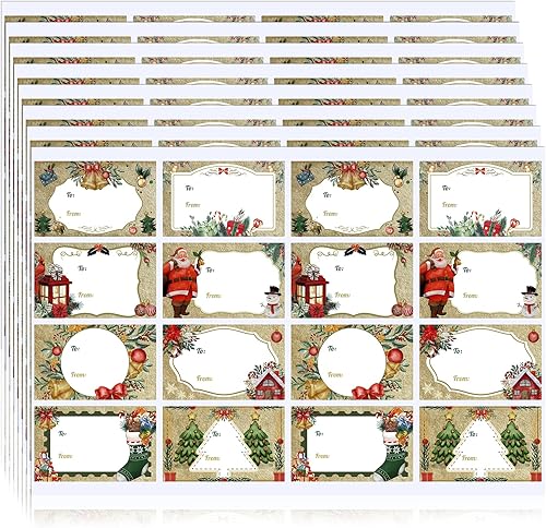 640 etiquetas adhesivas de regalo de Navidad etiquetas autoadhesivas etiquetas de nombre de Navidad etiquetas de regalo calcomanías de regalo para