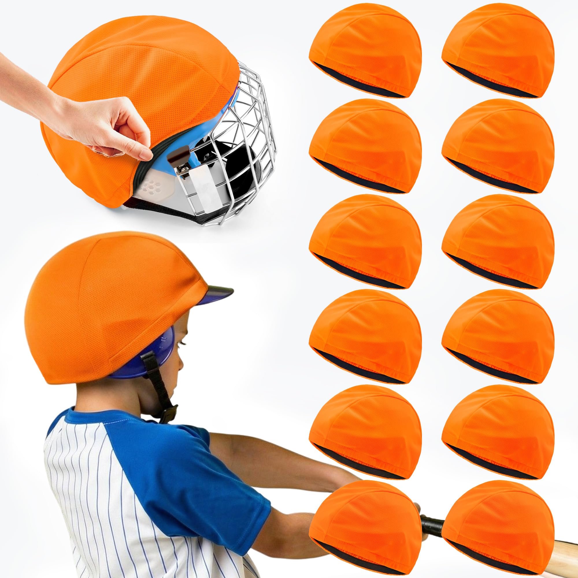 12 coperture per casco da calcio, colori vivaci, con strisce antiscivolo, per giovani adulti, allenamento, hockey, lacrosse, accessori per allenamento