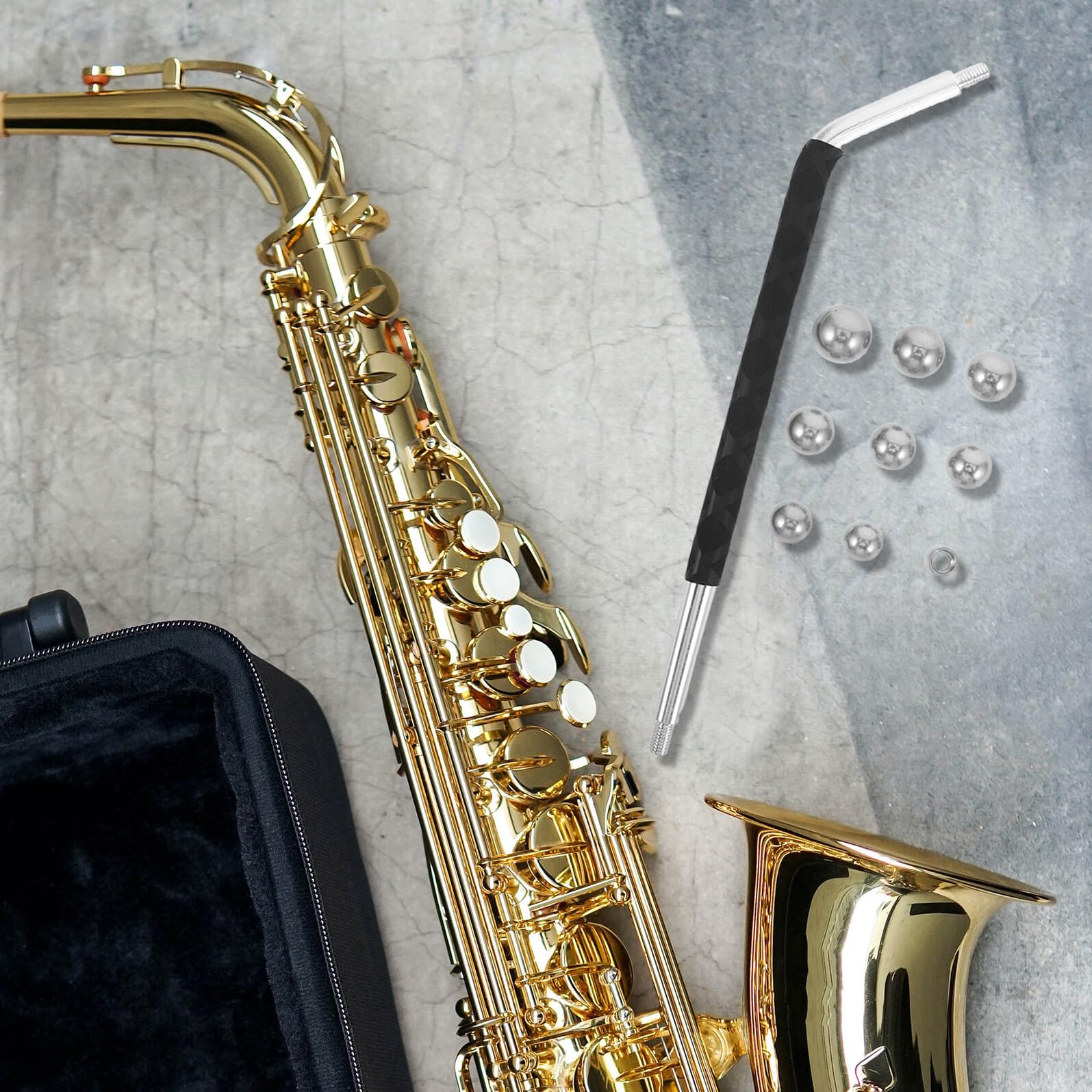 Mikinona Narzędzi Do Naprawy i Konserwacji Saksofonu Oraz Klarnetu Metalowy Do Instrumentów Dętych Drewnianych z Długim Prętem Akcesoria Muzyczne Instrumentów
