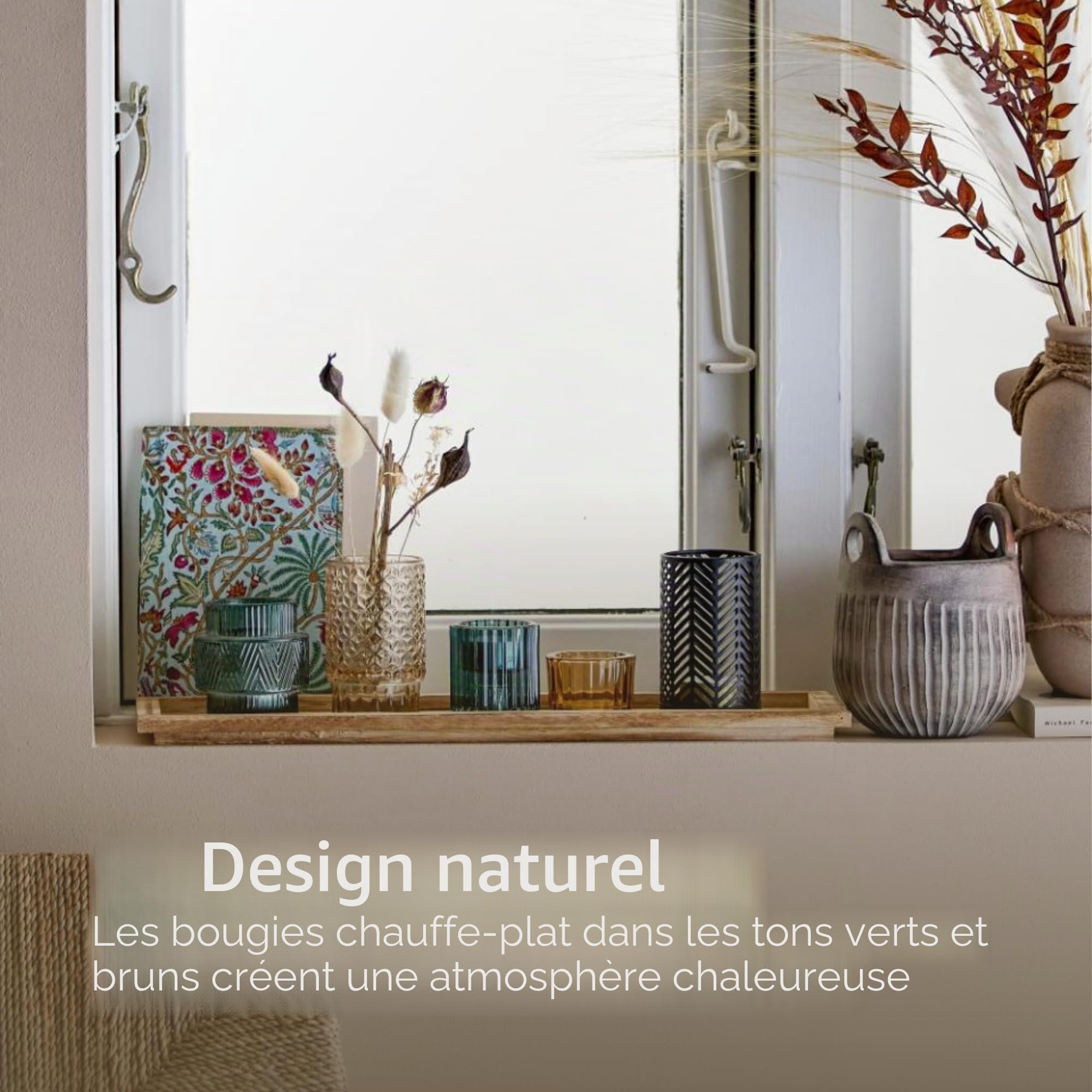 Bloomingville Photophore, couleurs multiples, verre, 6
