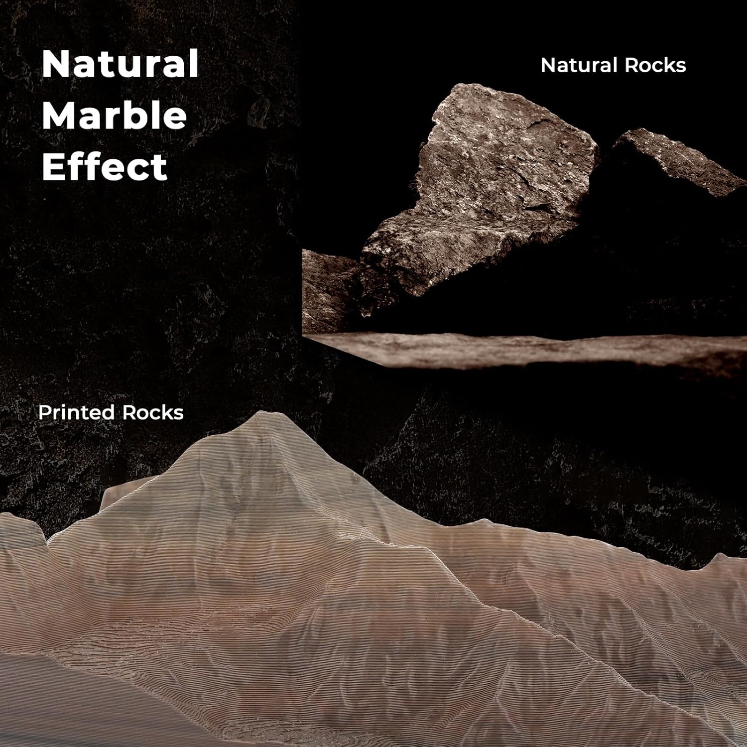 AMOLEN PLA Filament Fossil Gradient Stone PLA 3D Printer Filament 1.75MM Dimensional Accuracy ?/? 0.02mm1kg(2.2lbs) Matte Finish Printing Spool Stone-fossil Gradient