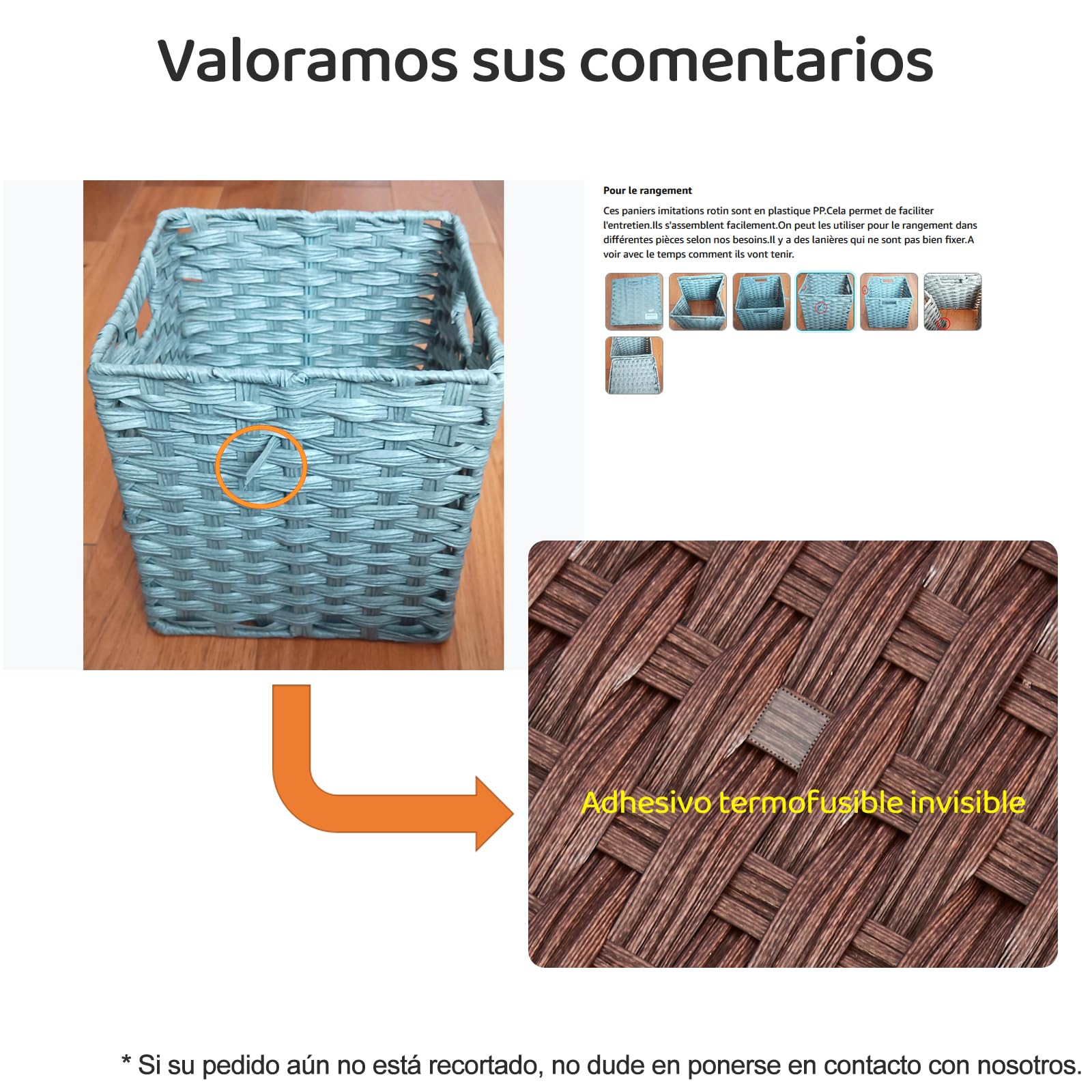 Mangata Cubos de almacenamiento de 31 x 31 cm, cestas de almacenamiento de ratán sintético, organizador decorativo para armario, impermeable, no mohoso (Gris, paquete de 4)
