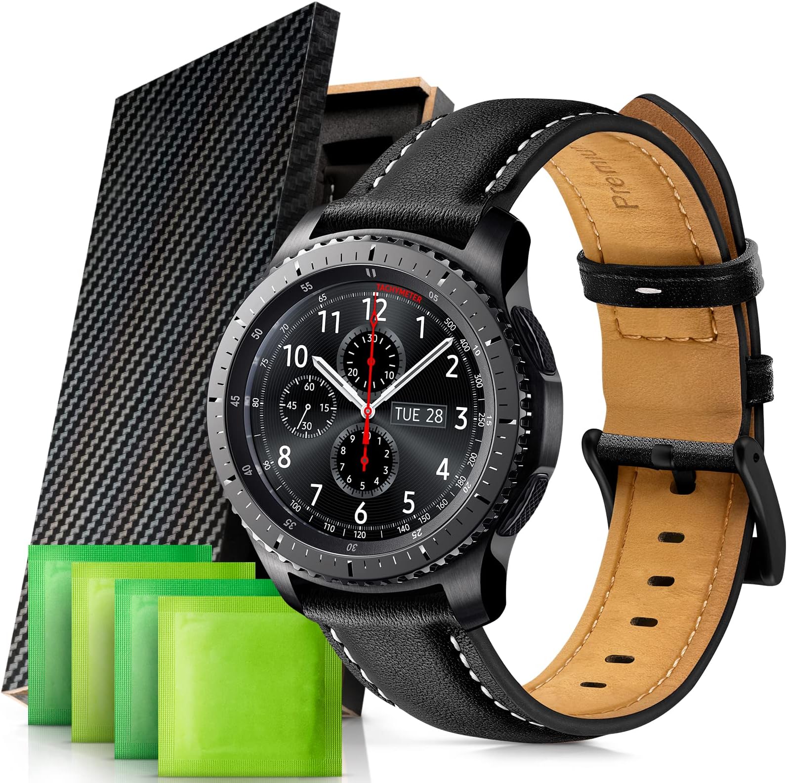 Samsung Galaxy Watch 3 Armband Original 22mm Armband für Samsung Galaxy Watch 46mm, Lederarmband Ersatz für