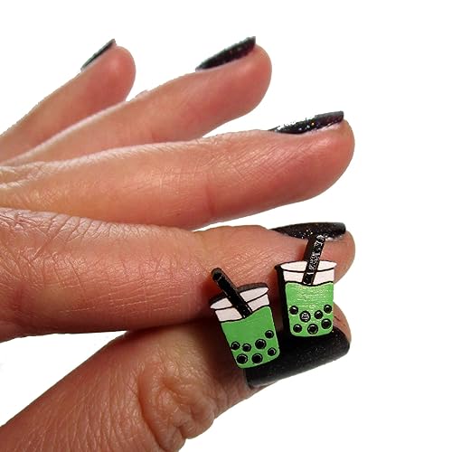 Miniatura 2 de Pick Color - Cute Little Boba Bubble Tea Drink Cup Stud Earrings