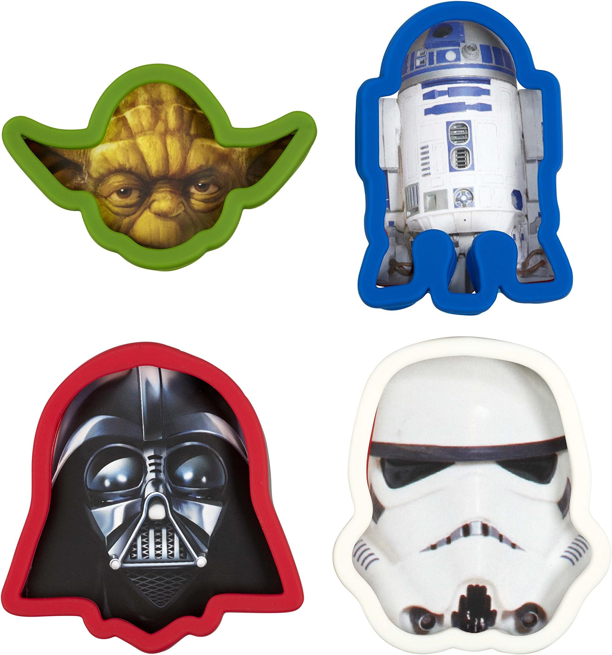 Funko SW02785 MARVEL Star Wars: Cookie Cutters: Set of 4 (Darth Vader, Yoda, Stormtrooper, R2-D2), Aluminium, Multi-Colour, 16 x 14 x 2 cm