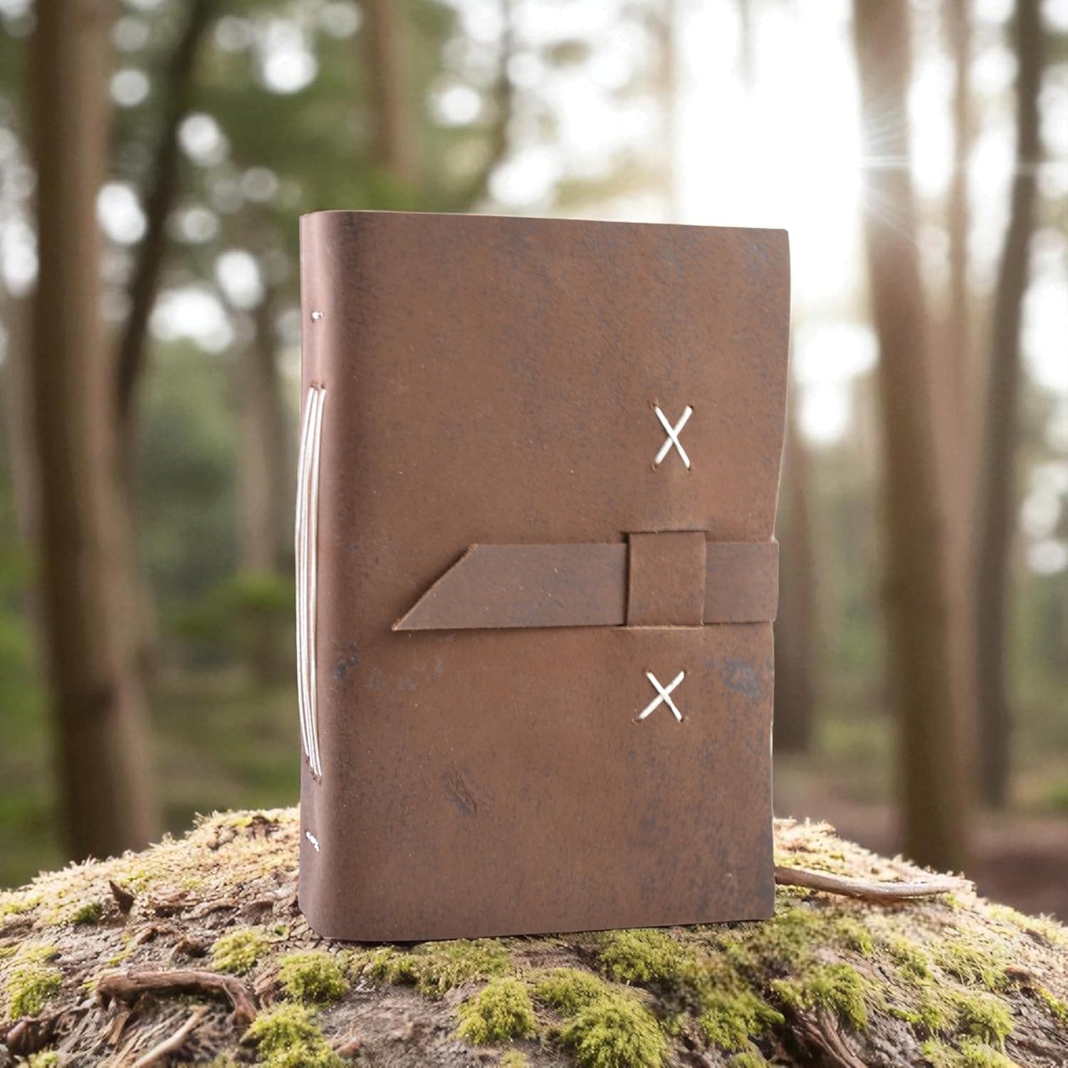 Kathmandu Valley Co. Heritage Deluxe Nepali Traveler Vintage Leather Bound Journal with Handmade Heavyweight Tree-free Lokta Paper, 5x8 Office Notebook, Handcrafted in the Himalayas of Nepal