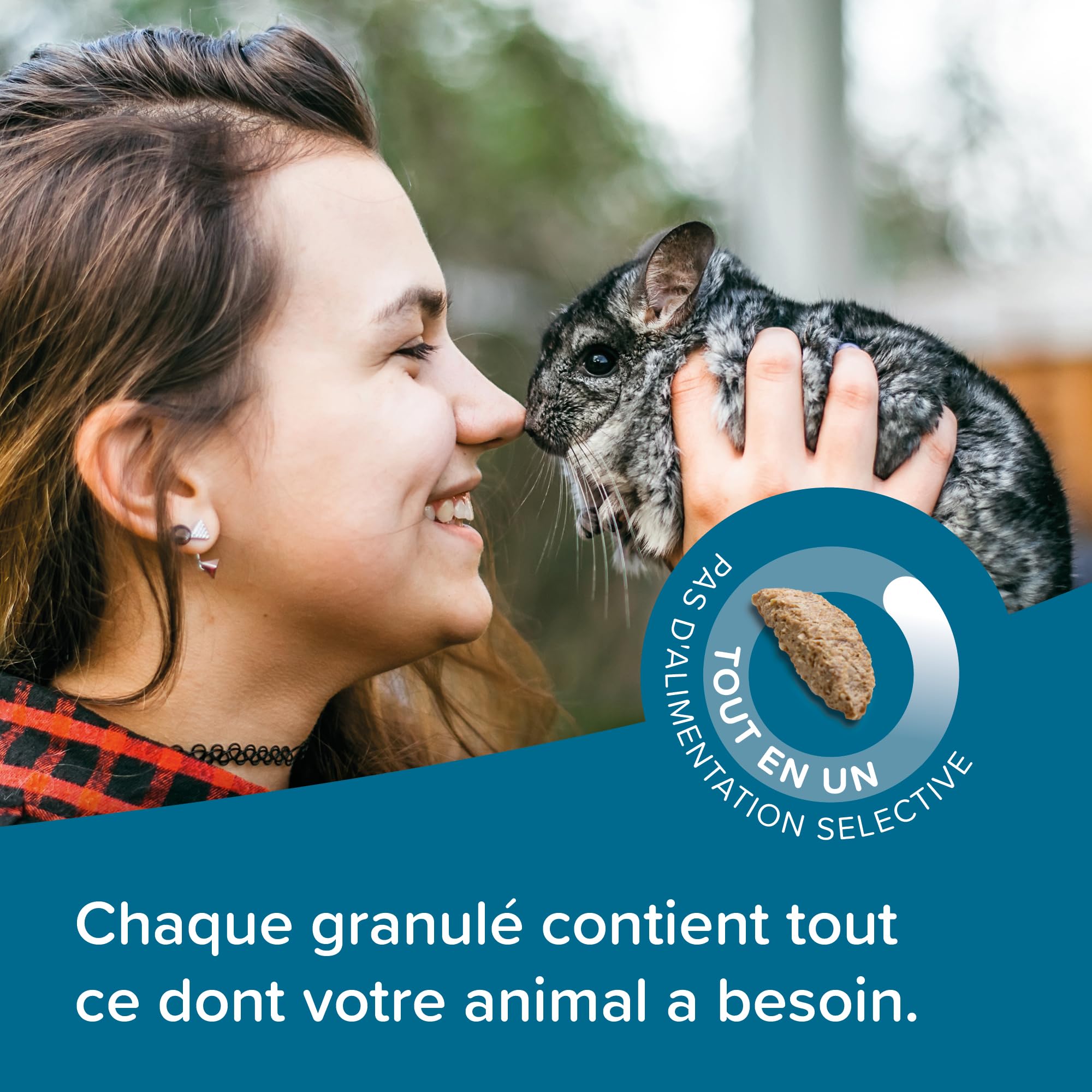 BEAPHAR – CARE+ – Alimentation Super Premium extrudée pour chinchilla – 20% de fibres – Faible valeur énergétique & matières grasses –Sans colorant –Haute digestibilité–Usure naturelle de dents– 1.5kg