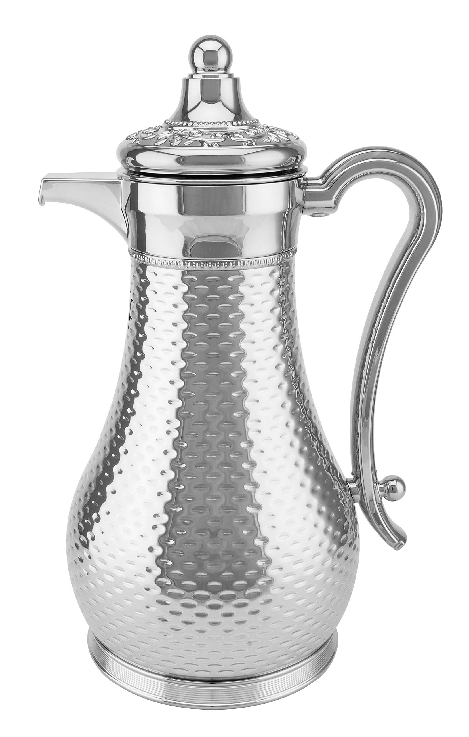 Arabic Dallah Tea Flask, Silver, 1 Liter, Xt-Art-S