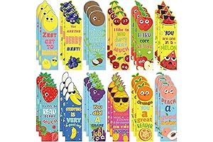 Fainne Scratch and Sniff Bookmarks for Students - 60 Bulk Scented Bookmarks for Kids