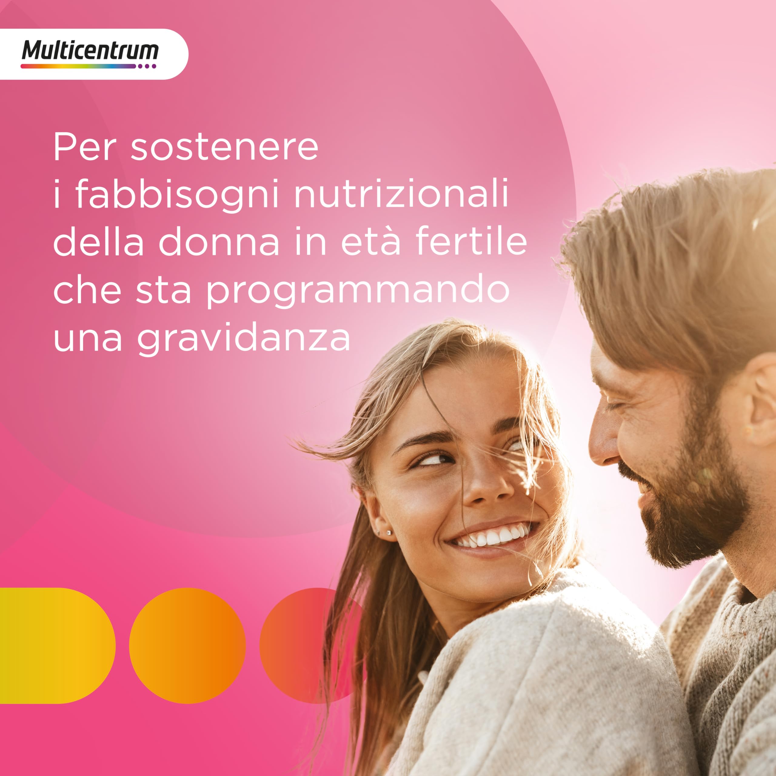 Multicentrum Pre-Mamma Integratore Alimentare Multivitaminico Completo con Acido Folico per le Donne che stanno Programmando una Gravidanza, 30 compresse