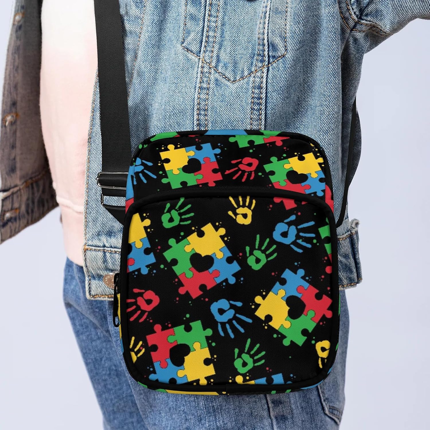 Kids Crossbody Bag Boys Girls Lightweight Messenger Bag Shoulder Sling for Work Outdoor Travel Camp Picnic Hiking