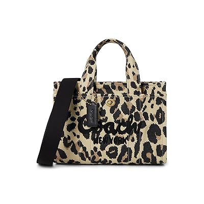 COACH Cargo Tote 26 with Leopard Print Tote Handbags Natural Leopard, Cotton/Textile