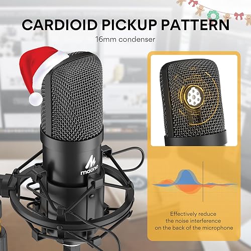 Miniatura 3 de MAONO Kit de micrófono USB 192KHZ24BIT AU-A04T PC condensador podcast streaming cardioide Mic Plug & Play para computadora, YouTube, grabación de