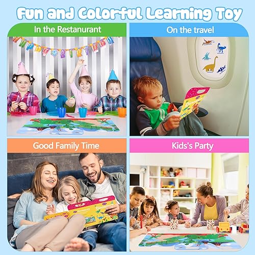 Miniatura 4 de Libros de calcomanías reutilizables para niños, libro silencioso de gelatina, divertidas calcomanías de viaje, impermeables, libro de actividades