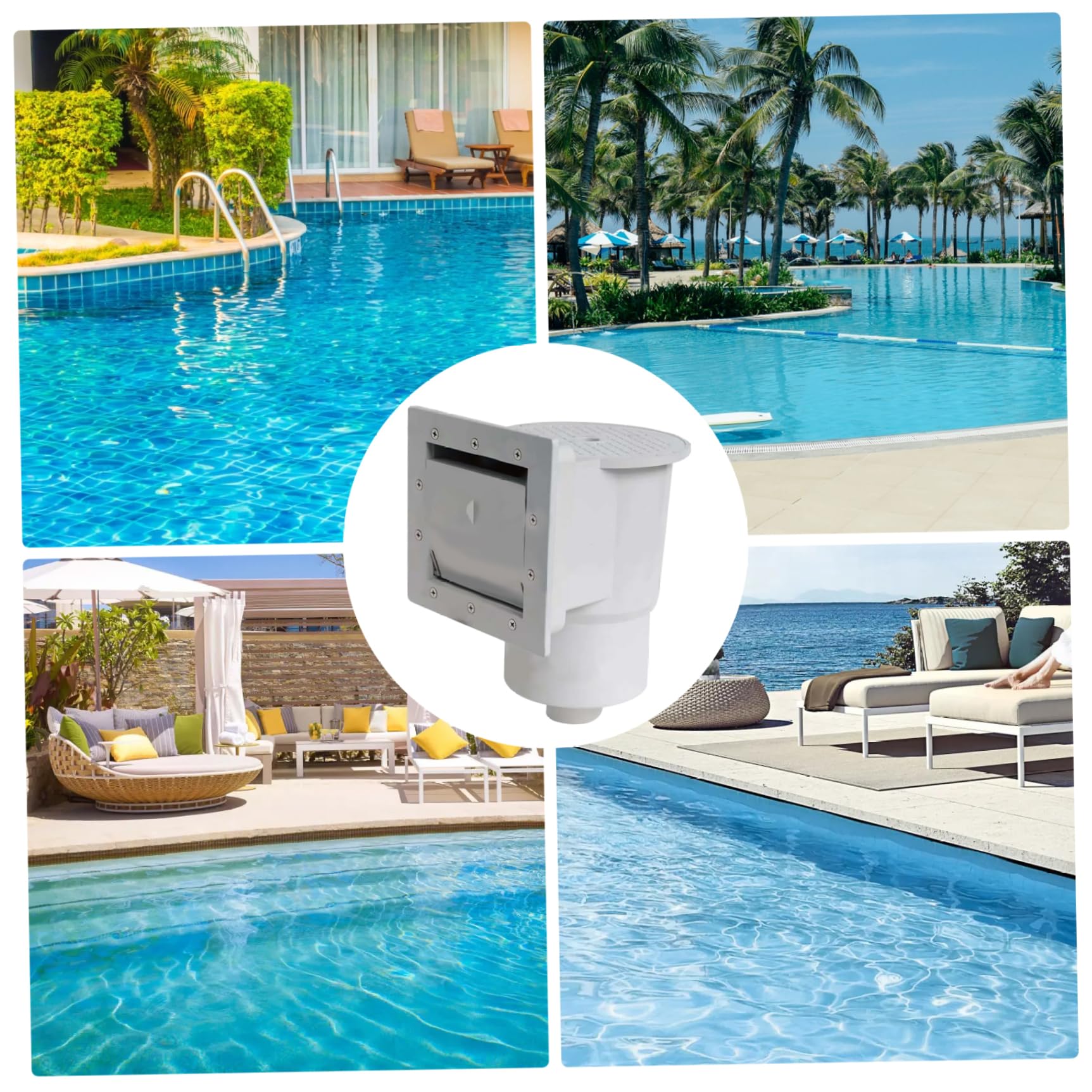 Skimmer della Piscina Fuori Terra 1 Set Skimmer della Piscina di Ricambio ABS per Foglie e detriti rimozione degli Accessori Fuori Terra