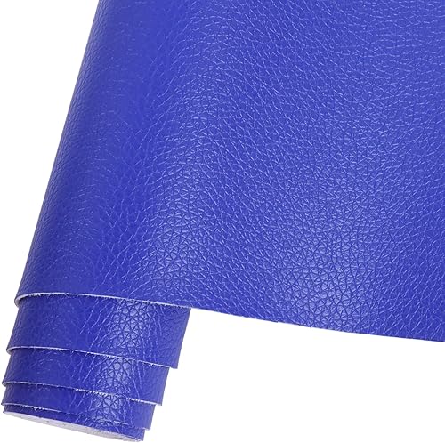 Rollo de hojas de piel sintética de color liso de 12 x 53 pulgadas, muy adecuado para hacer manualidades, aretes de cuero, lazos, costura (negro)