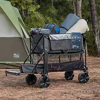 Amazon.co.jp: TIMBER RIDGE アウトドアワゴン 2階建てキャリー