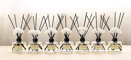Miniatura 7 de CULTURE & NATURE Difusor de varillas de 6.7 oz (6.8 fl oz), juego de difusor de varillas aromáticas de rosa blanca