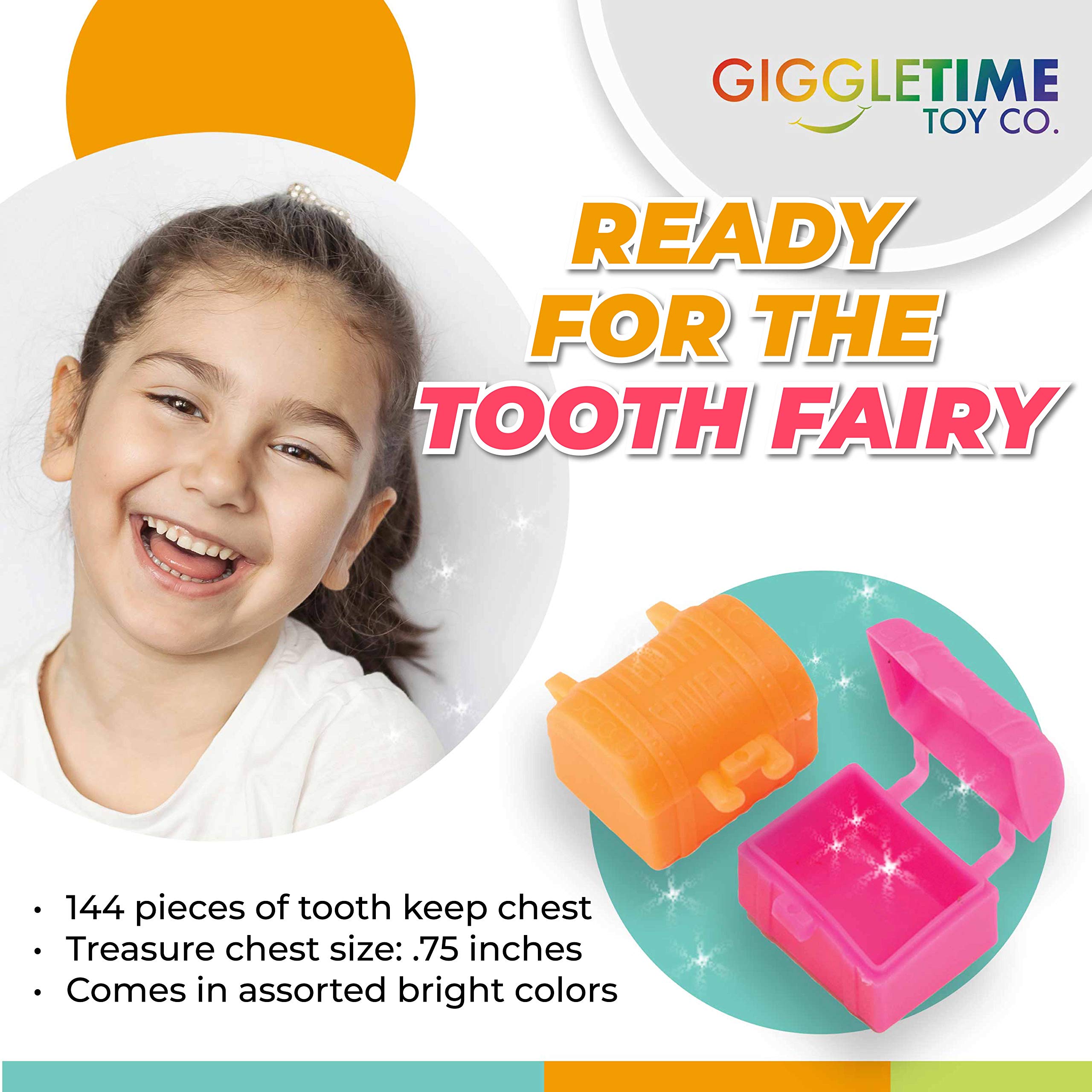 Giggle Time Tooth Keep Chest Assortment (144) Pieces Treasure Chest