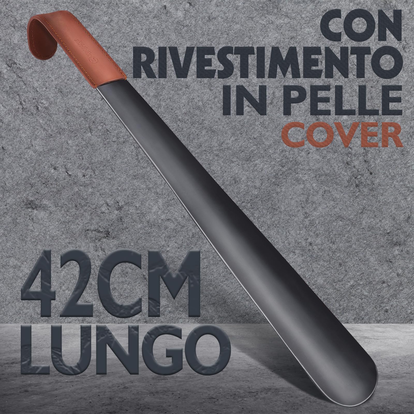 ZOMAKE Calzascarpe Lungo, 42cm Calza Scarpe Metallo, Calzante per Scarpe Facile Da Usare, Shoe Horn per Uomini Donne Anziani
