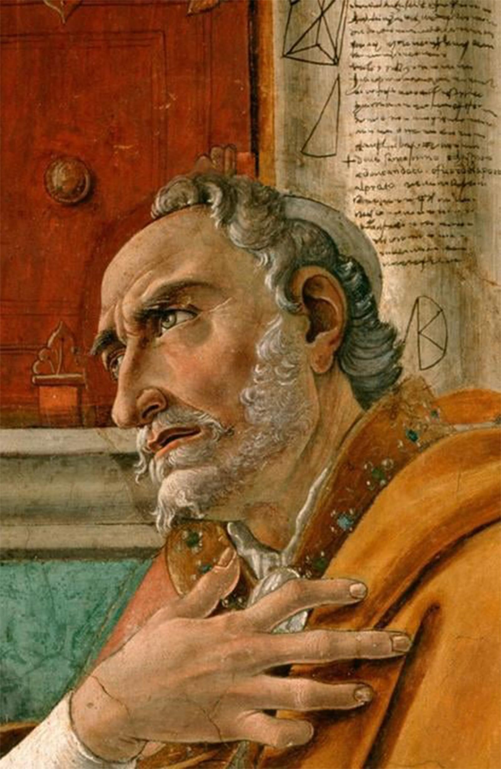 POSTERIIk Vintage Classic Picture Landscape Artwork Saint augustine by Sandro Botticelli Portrait Canvas Painting for Office Home Decor 60x90cm