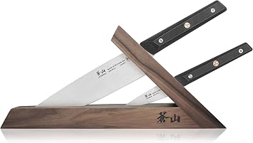 Cangshan TG Series 1021325 Swedish 14C28N Steel 3-Piece TAI Knife Block Set, Walnut