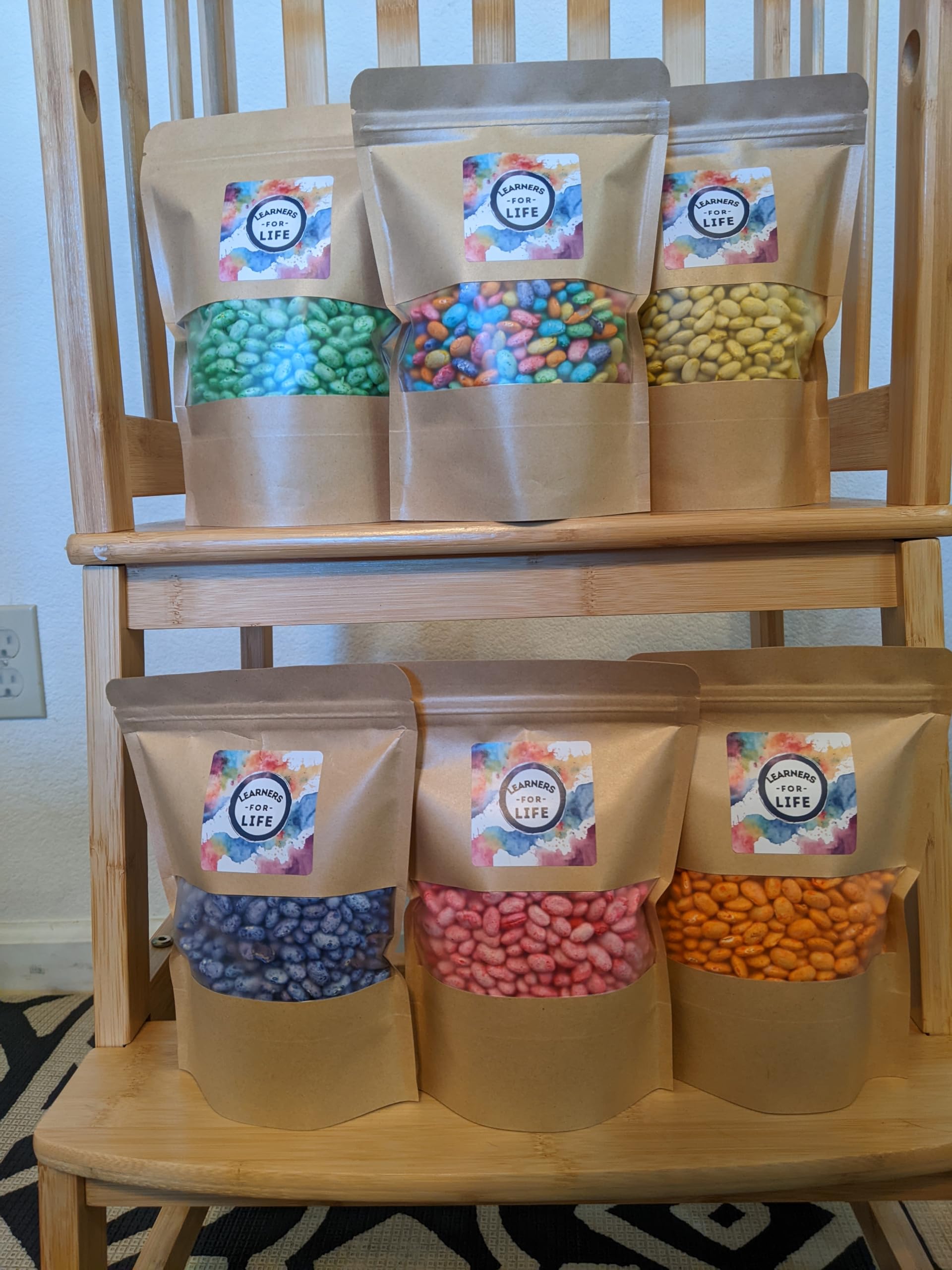 Generic Handmade, Non-Toxic, Taste-Safe, Sensory Bin Filler, Sensory Beans, Craft Beans (Green), Medium