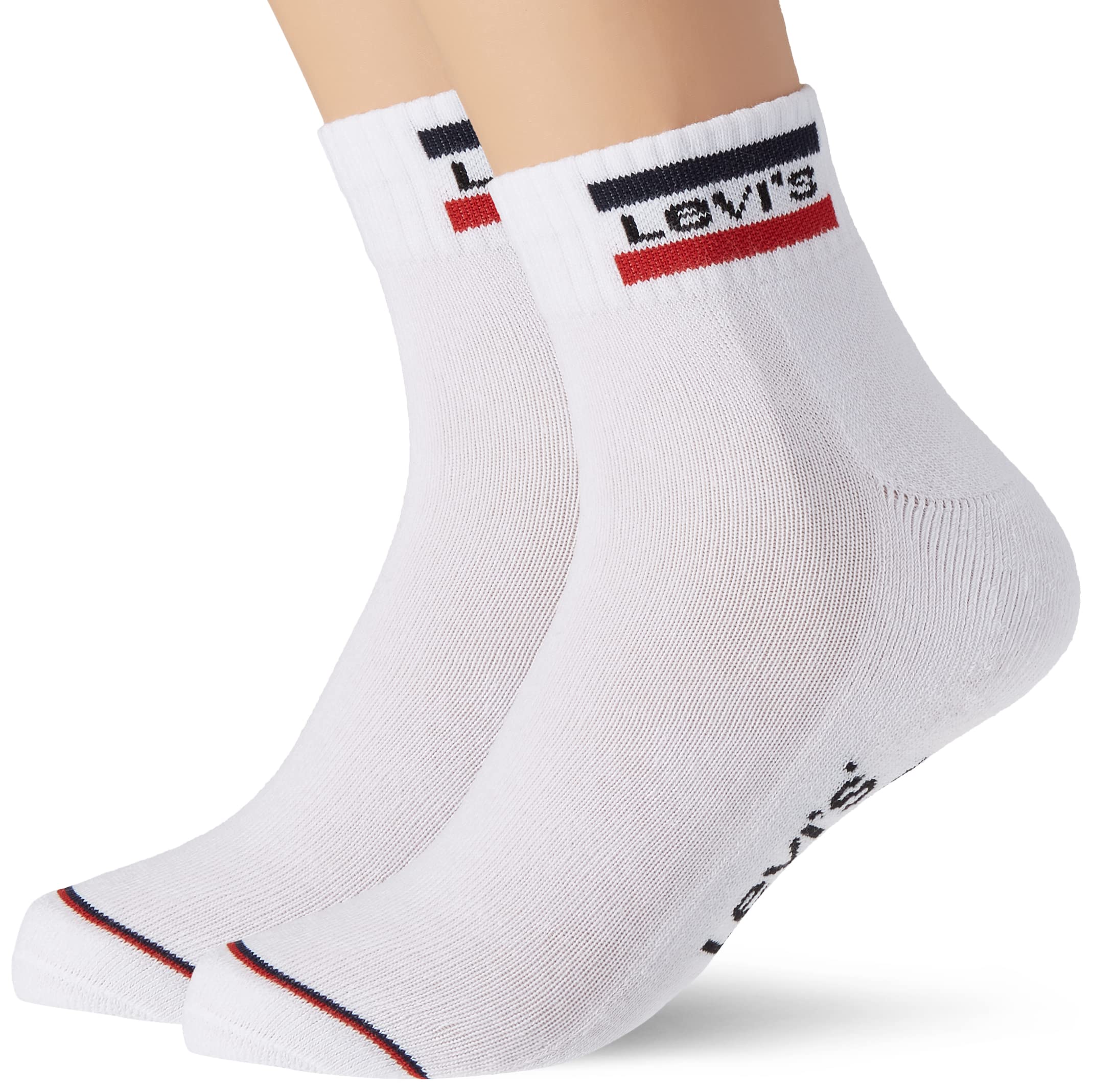 LEVIS unisex-adult Sportwear Logo Quarter 144 Quarter, white/white, 35-38