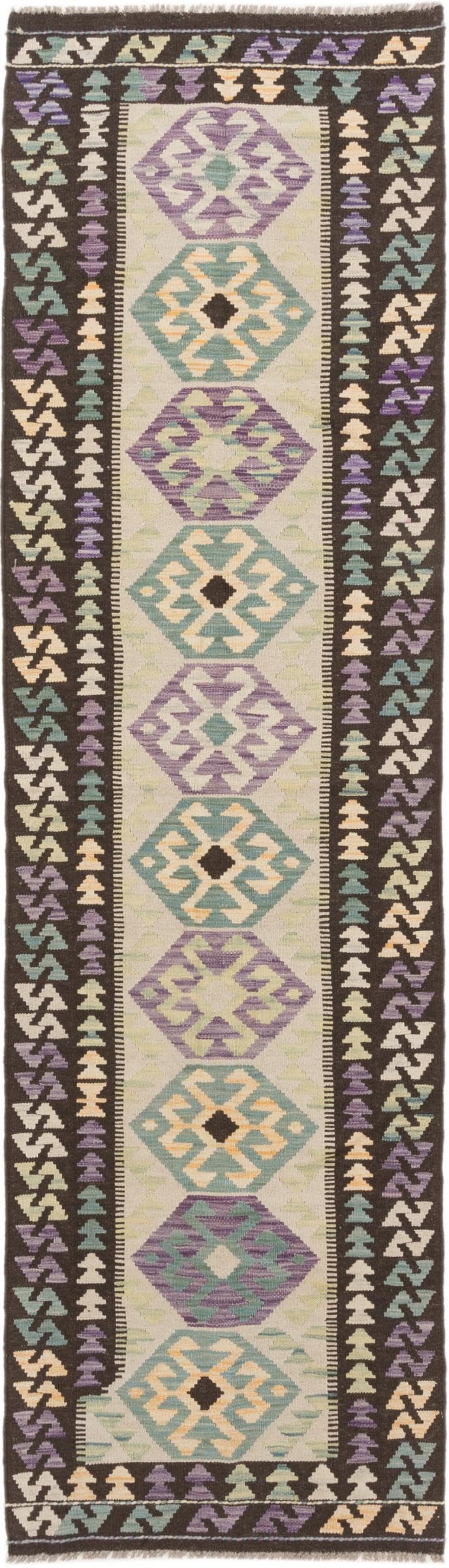 Tapis de course en laine Kilim Afghan 82x289 pour isoler et décorer l'entrée